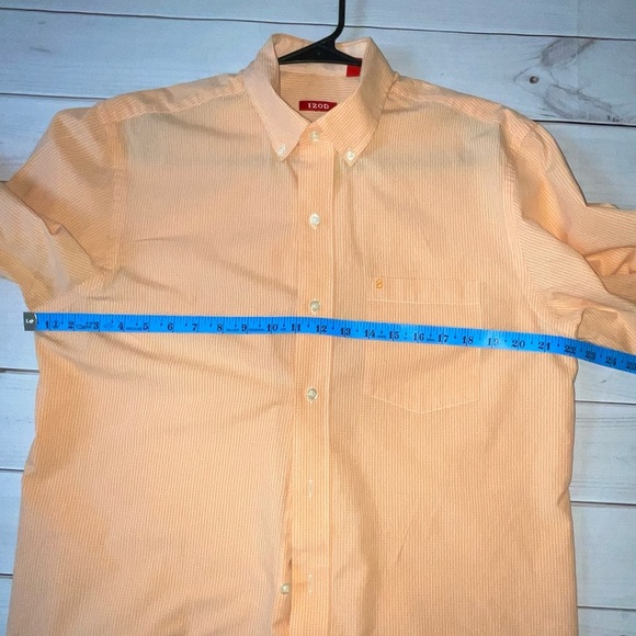 🧡 IZOD Men’s Button-Down Shirt - Size M 🧡 Plaid Medium Office Casual Dress Shirt - Picture 3 of 4